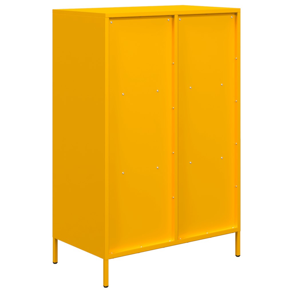 Highboard Mustard Yellow 68x39x103,5 cm Steel