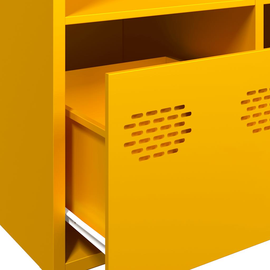 Highboard Mustard Yellow 68x39x103,5 cm Steel