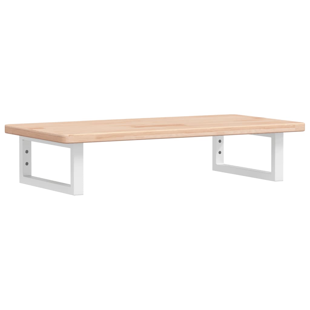 Basin Shelf Wall Mounted Steel and Solid Wood Oak
