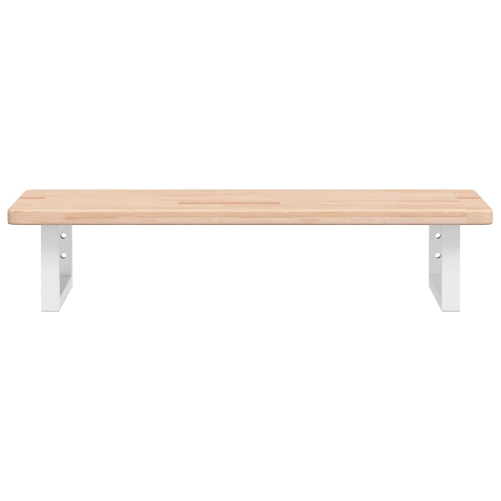 Basin Shelf Wall Mounted Steel and Solid Wood Oak