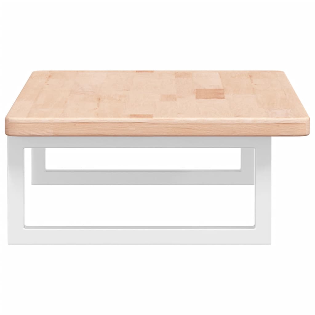 Basin Shelf Wall Mounted Steel and Solid Wood Oak