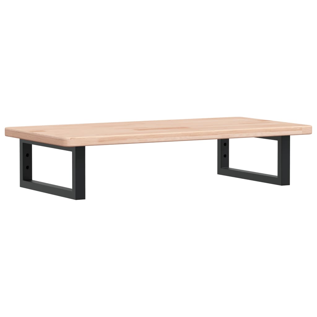 Basin Shelf Wall Mounted Steel and Solid Wood Oak