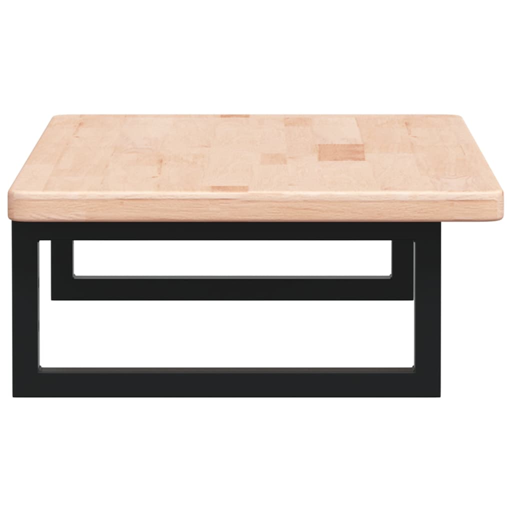 Basin Shelf Wall Mounted Steel and Solid Wood Oak