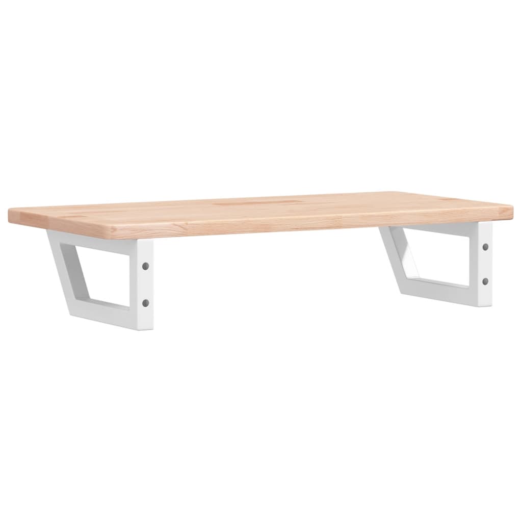 Basin Shelf Wall Mounted Steel and Solid Wood Oak
