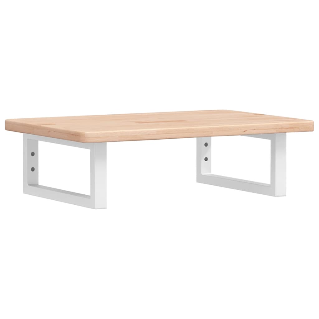 Basin Shelf Wall Mounted Steel and Solid Wood Oak