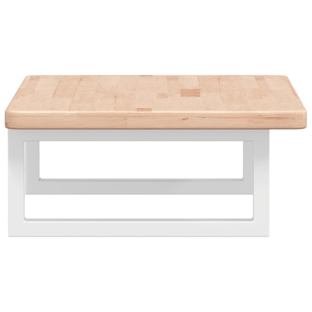 Basin Shelf Wall Mounted Steel and Solid Wood Oak