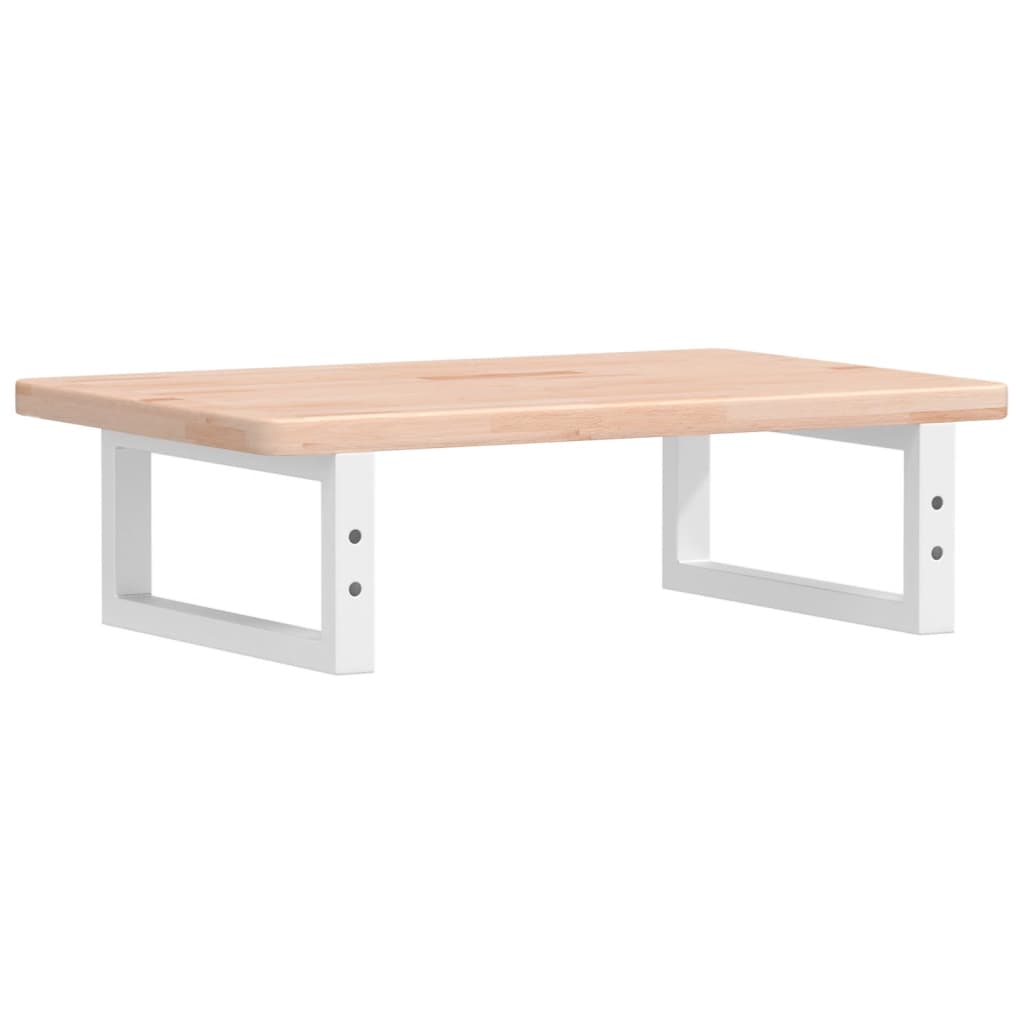 Basin Shelf Wall Mounted Steel and Solid Wood Oak
