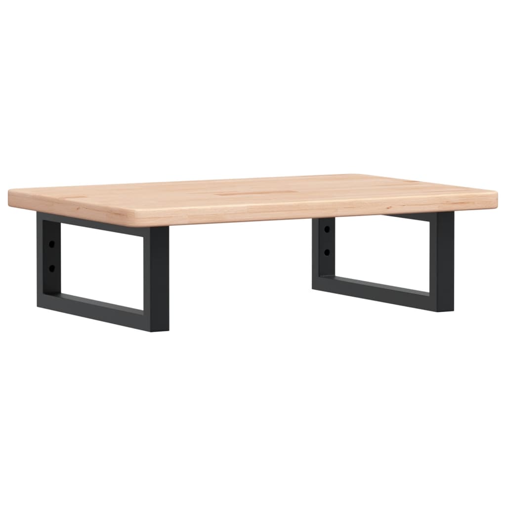 Basin Shelf Wall Mounted Steel and Solid Wood Oak