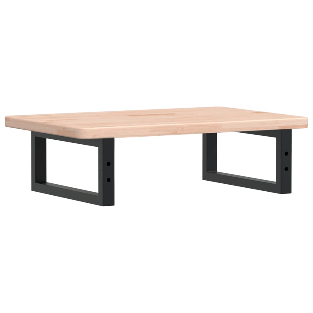 Basin Shelf Wall Mounted Steel and Solid Wood Oak