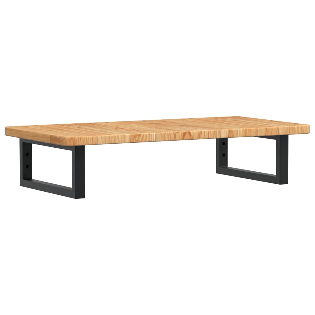 Basin Shelf Wall Mounted Steel and Solid Wood Oak