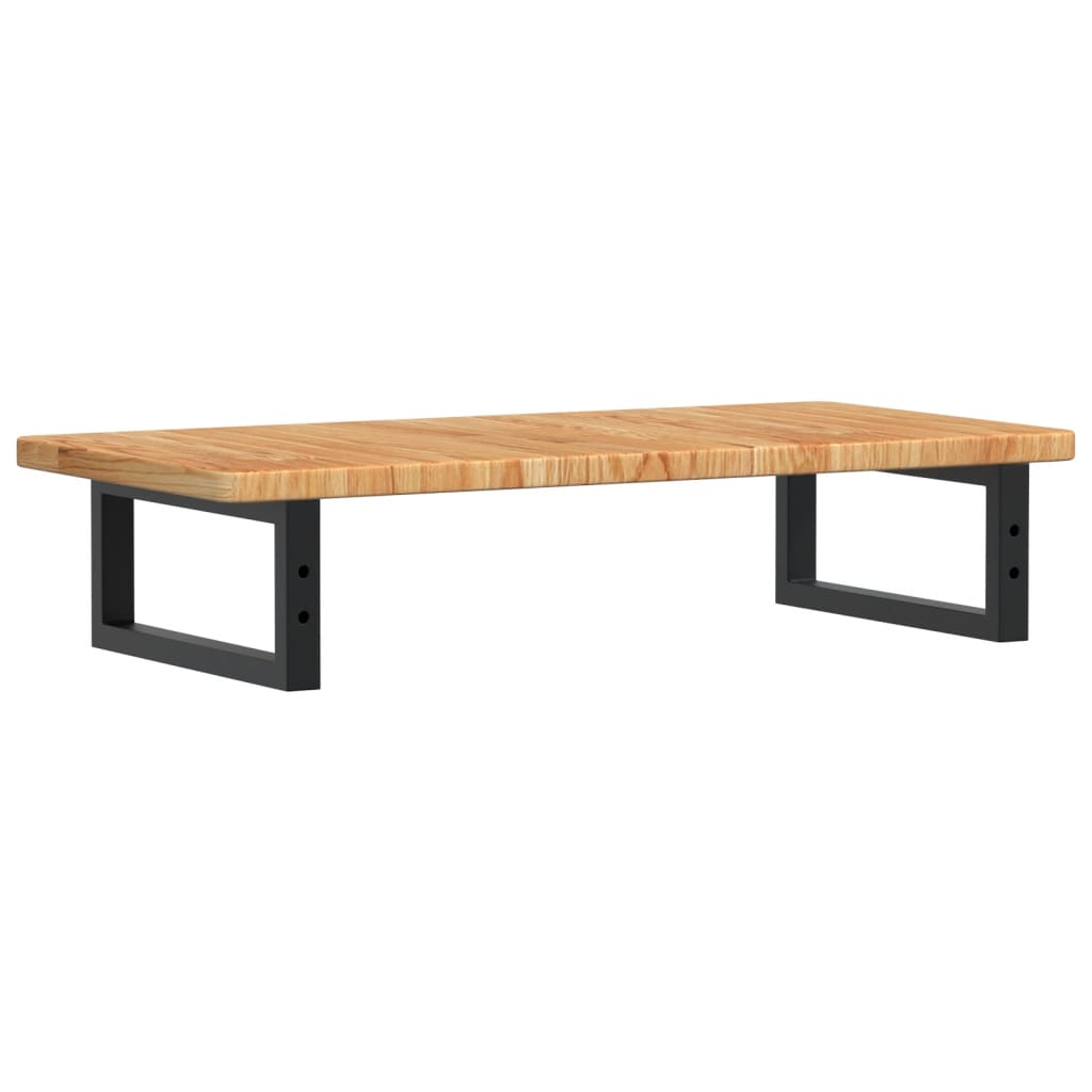Basin Shelf Wall Mounted Steel and Solid Wood Oak