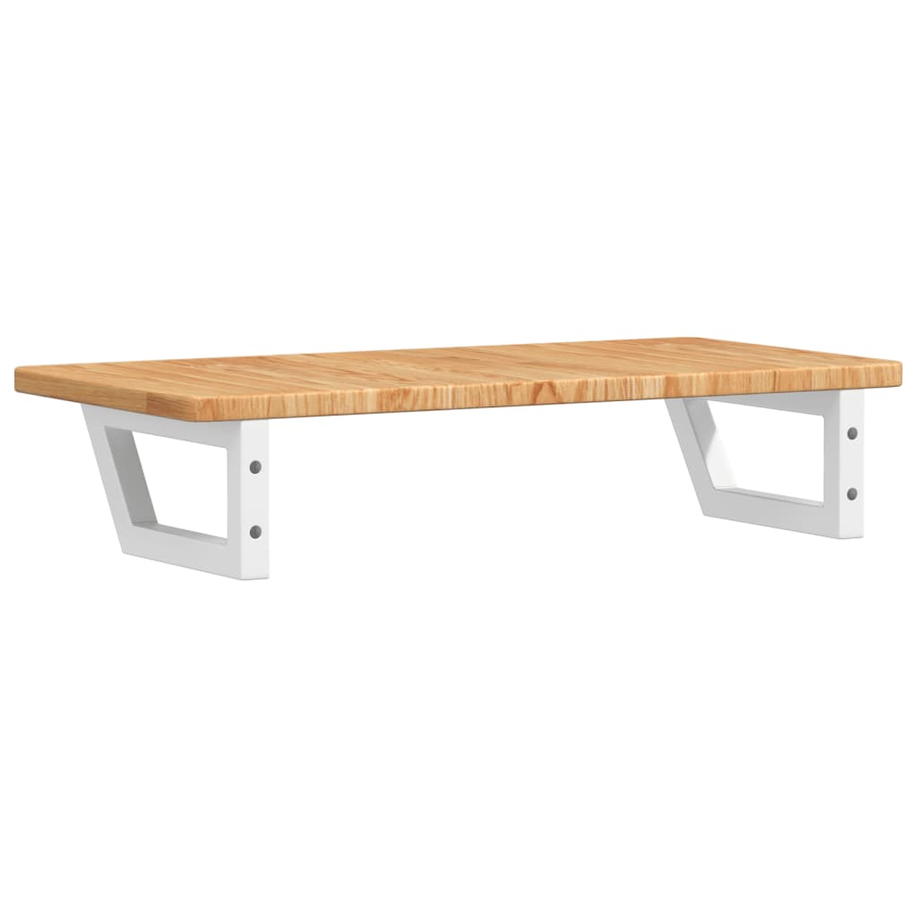 Basin Shelf Wall Mounted Steel and Solid Wood Oak