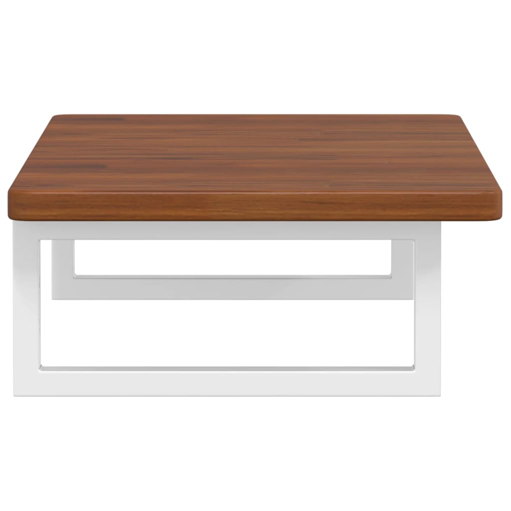 Basin Shelf Wall Mounted Steel and Solid Wood Oak