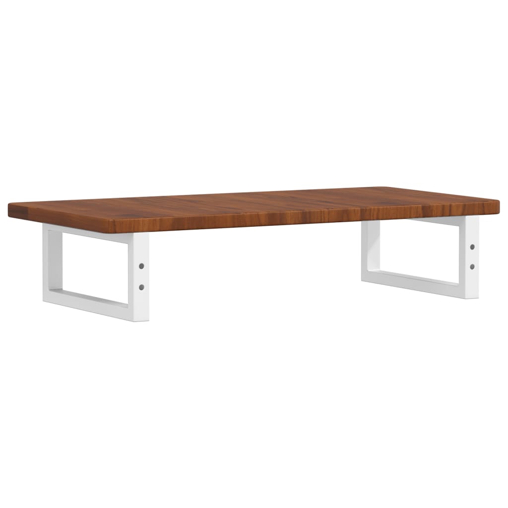 Basin Shelf Wall Mounted Steel and Solid Wood Oak