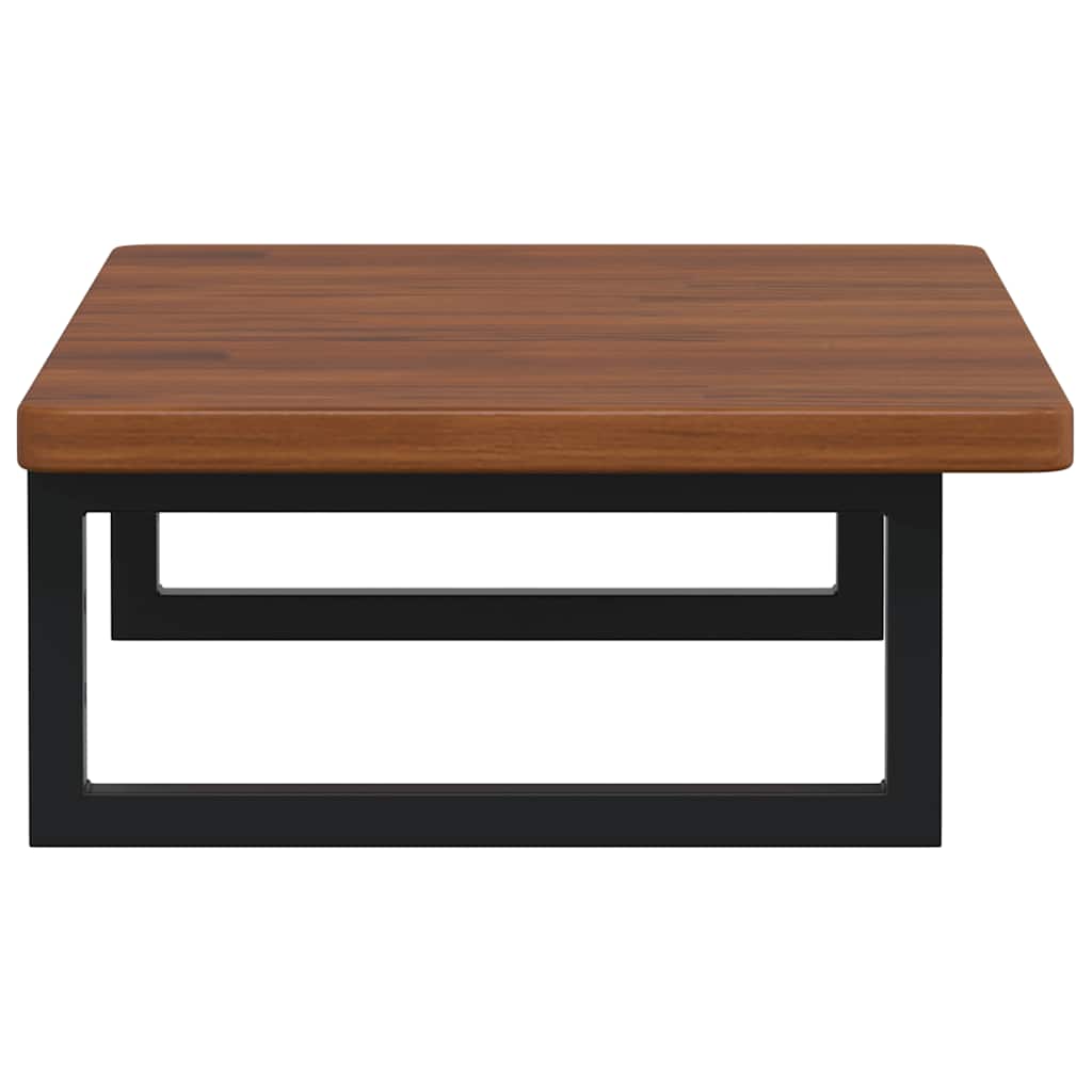 Basin Shelf Wall Mounted Steel and Solid Wood Oak