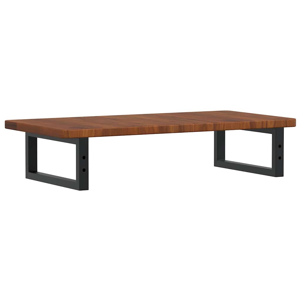 Basin Shelf Wall Mounted Steel and Solid Wood Oak