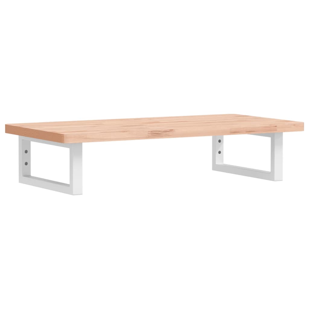 Basin Shelf Wall Mounted Steel and Solid Wood Beech