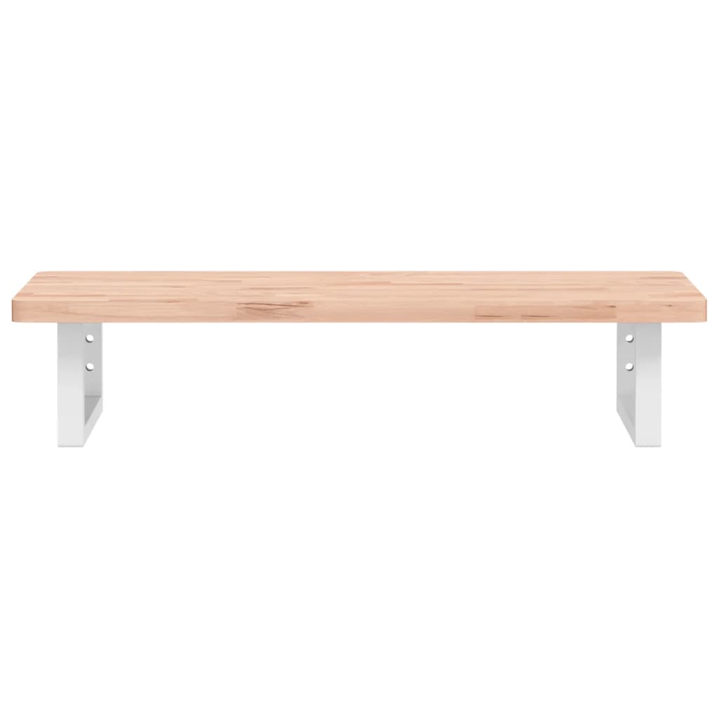 vidaXL Basin Shelf Wall Mounted Steel and Solid Wood Beech