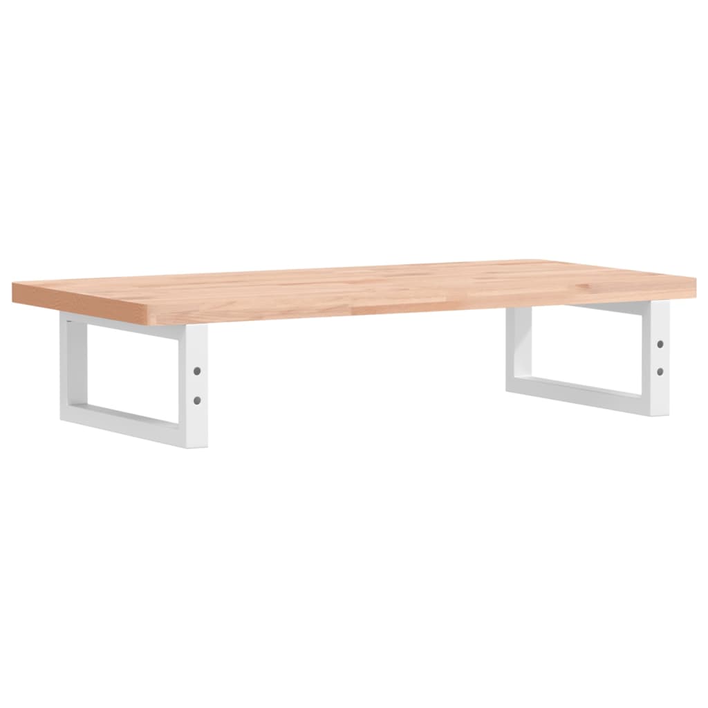 Basin Shelf Wall Mounted Steel and Solid Wood Beech