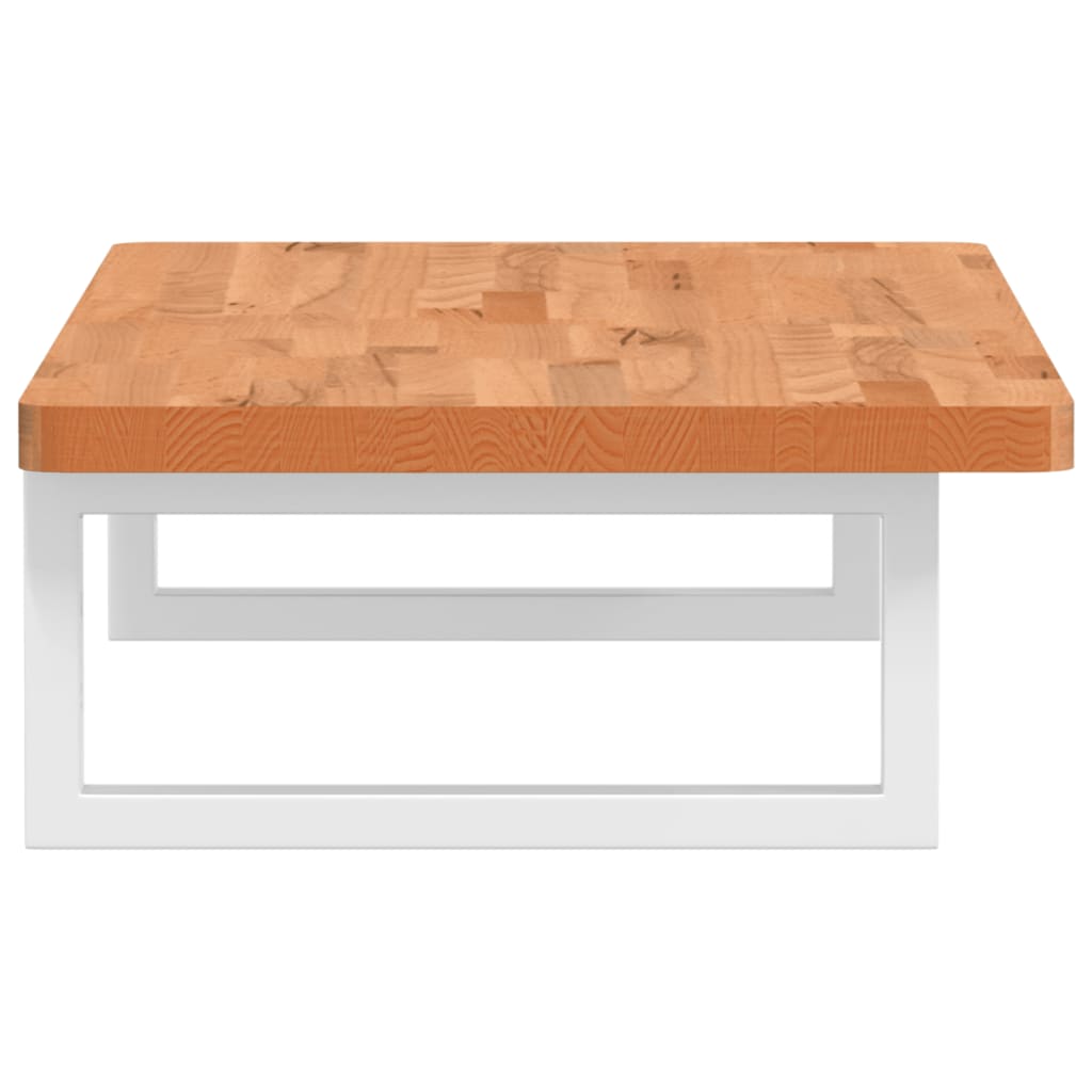 Basin Shelf Wall Mounted Steel and Solid Wood Beech