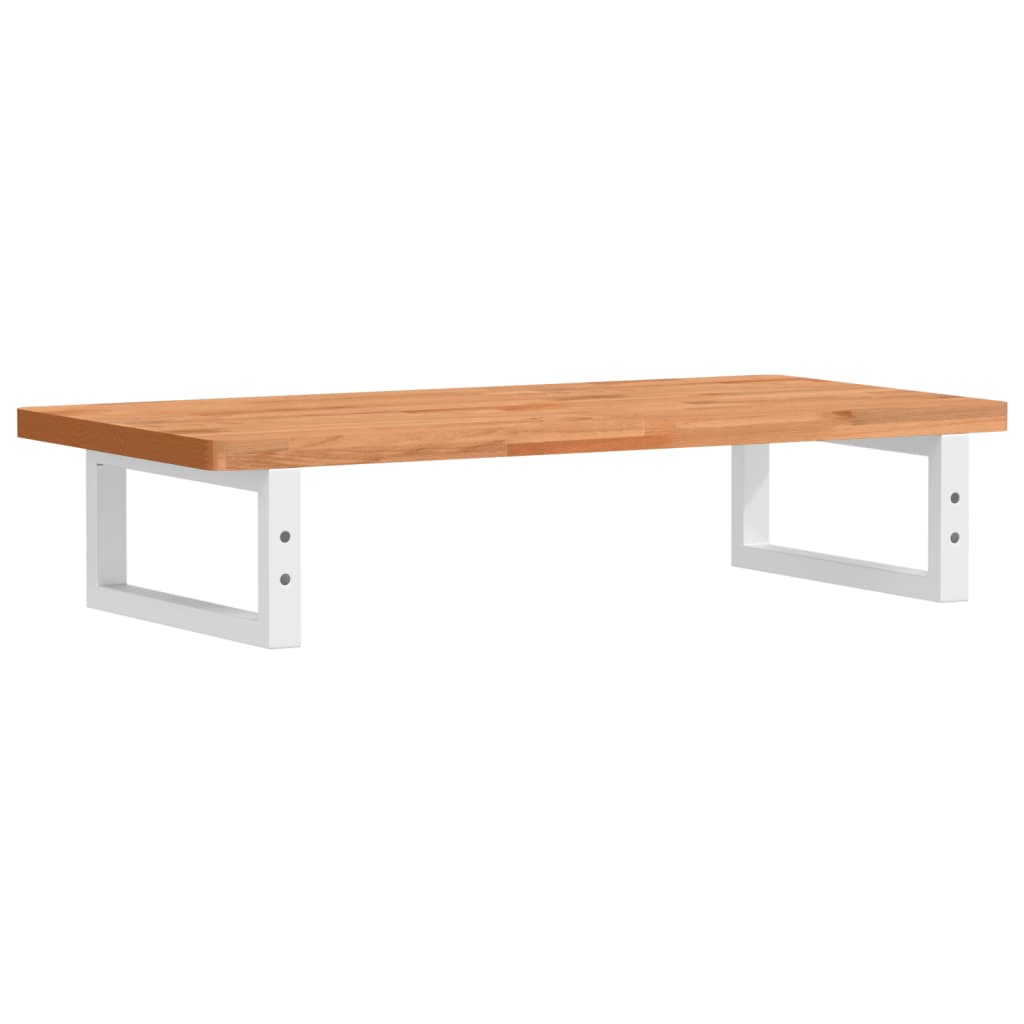 Basin Shelf Wall Mounted Steel and Solid Wood Beech