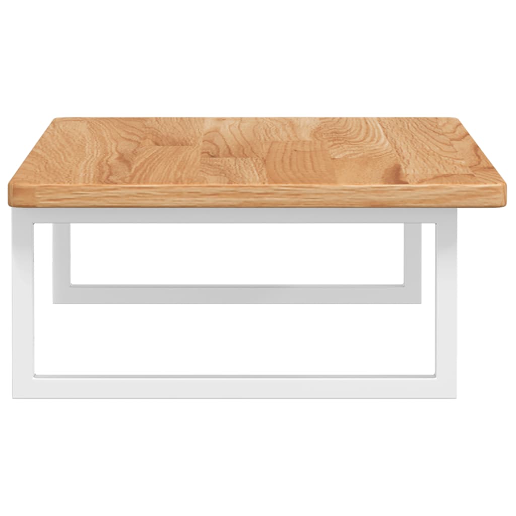 Basin Shelf Wall Mounted Steel and Solid Wood Oak