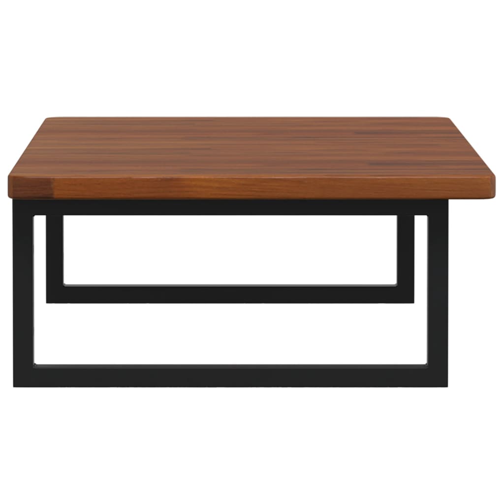 Basin Shelf Wall Mounted Steel and Solid Wood Oak
