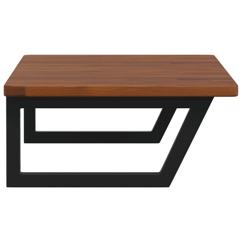 Basin Shelf Wall Mounted Steel and Solid Wood Oak