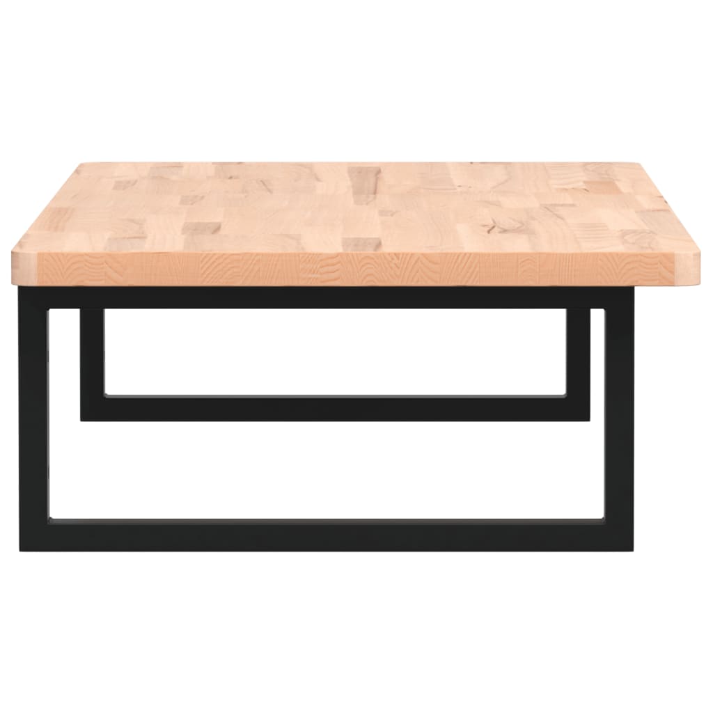 Basin Shelf Wall Mounted Steel and Solid Wood Beech