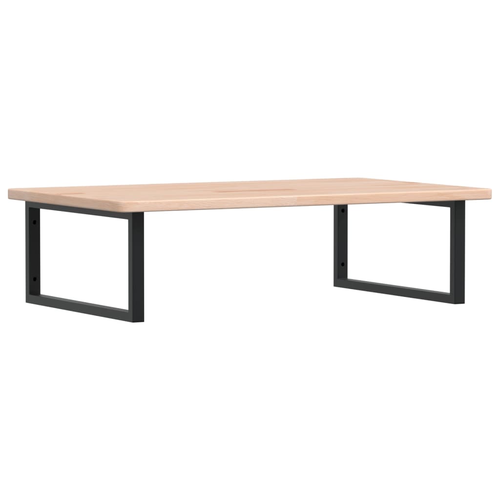Basin Shelf Wall Mounted Steel and Solid Wood Oak