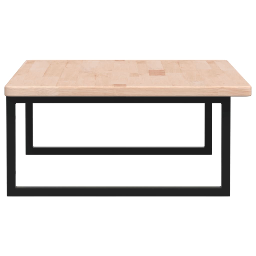 Basin Shelf Wall Mounted Steel and Solid Wood Oak