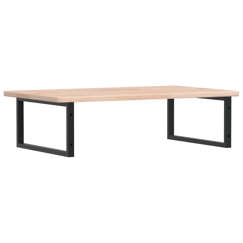 Basin Shelf Wall Mounted Steel and Solid Wood Oak