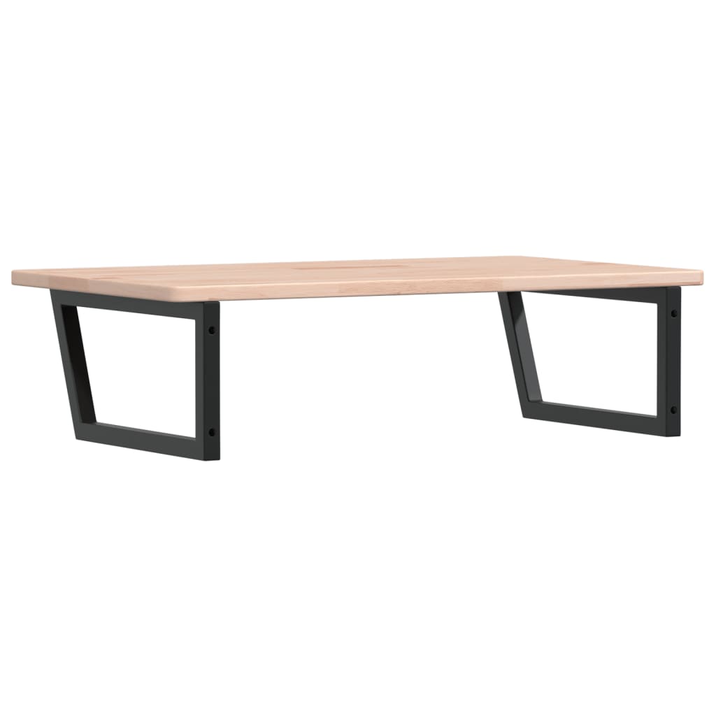 Basin Shelf Wall Mounted Steel and Solid Wood Oak