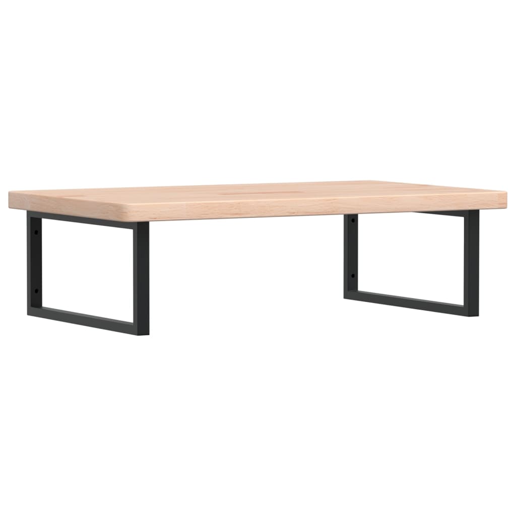 Basin Shelf Wall Mounted Steel and Solid Wood Oak