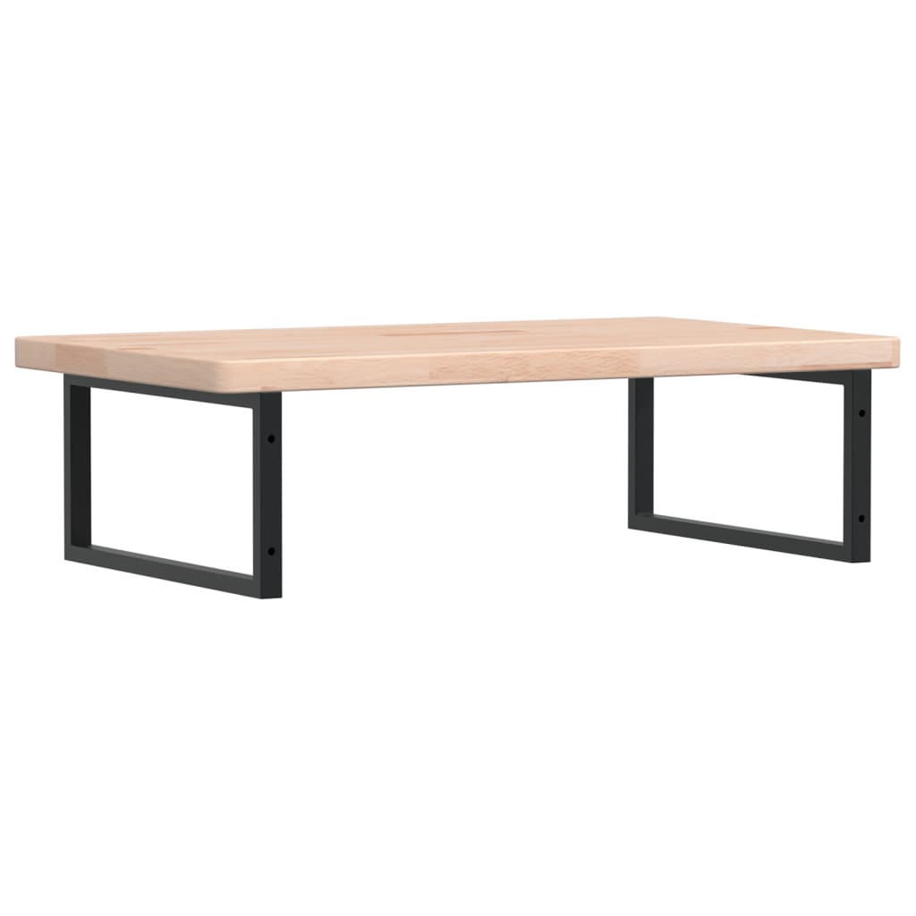 Basin Shelf Wall Mounted Steel and Solid Wood Oak