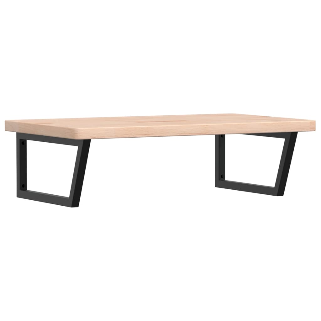 Basin Shelf Wall Mounted Steel and Solid Wood Oak