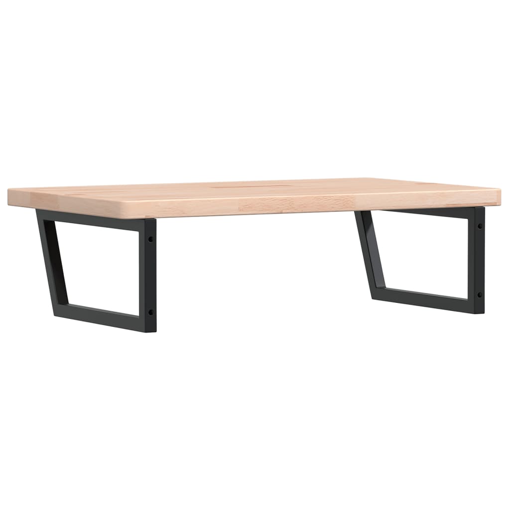 Basin Shelf Wall Mounted Steel and Solid Wood Oak