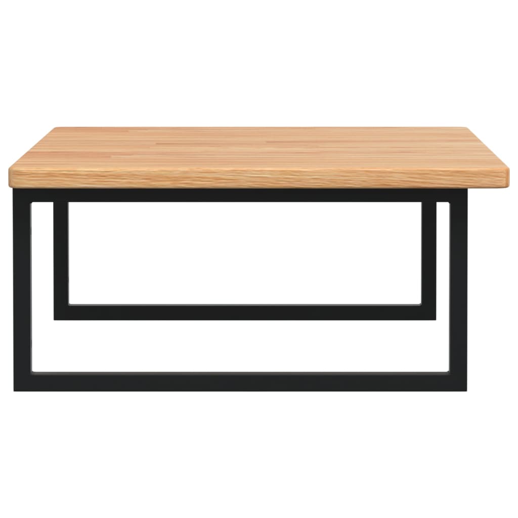 Basin Shelf Wall Mounted Steel and Solid Wood Oak