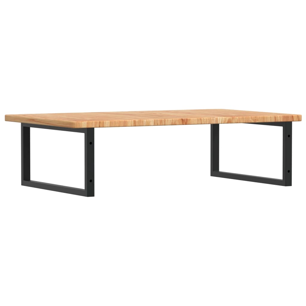 Basin Shelf Wall Mounted Steel and Solid Wood Oak