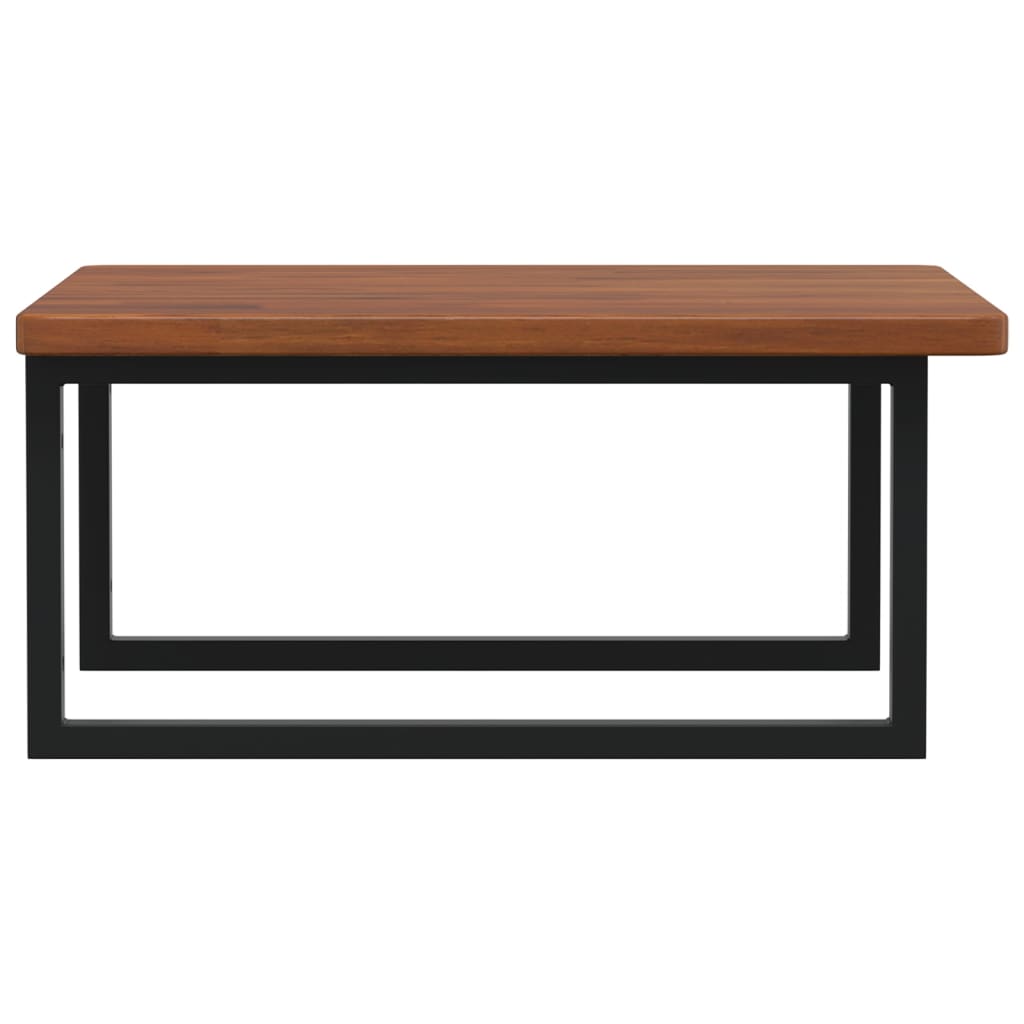 Basin Shelf Wall Mounted Steel and Solid Wood Oak