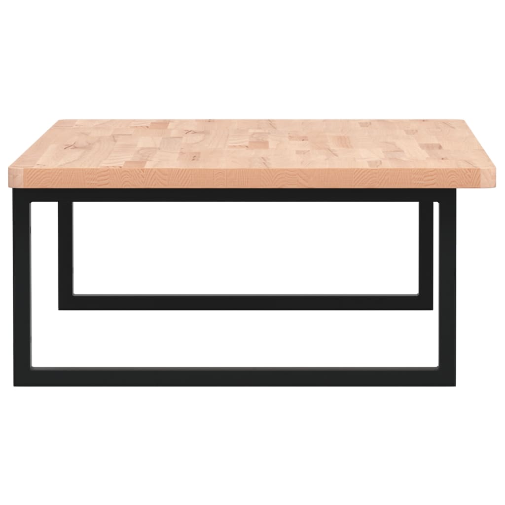 Basin Shelf Wall Mounted Steel and Solid Wood Beech
