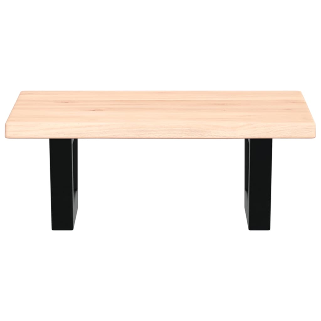 Basin Shelf Wall Mounted Steel and Solid Wood Oak