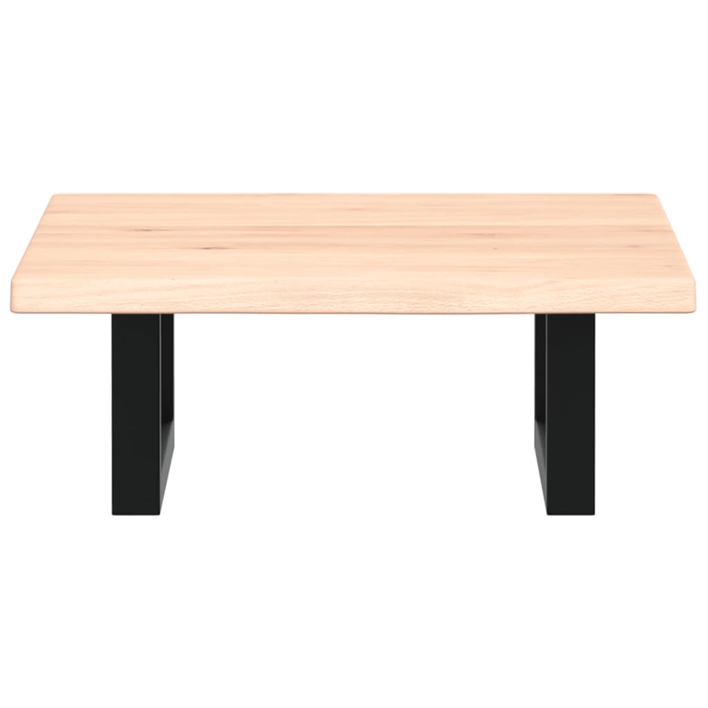 Basin Shelf Wall Mounted Steel and Solid Wood Oak