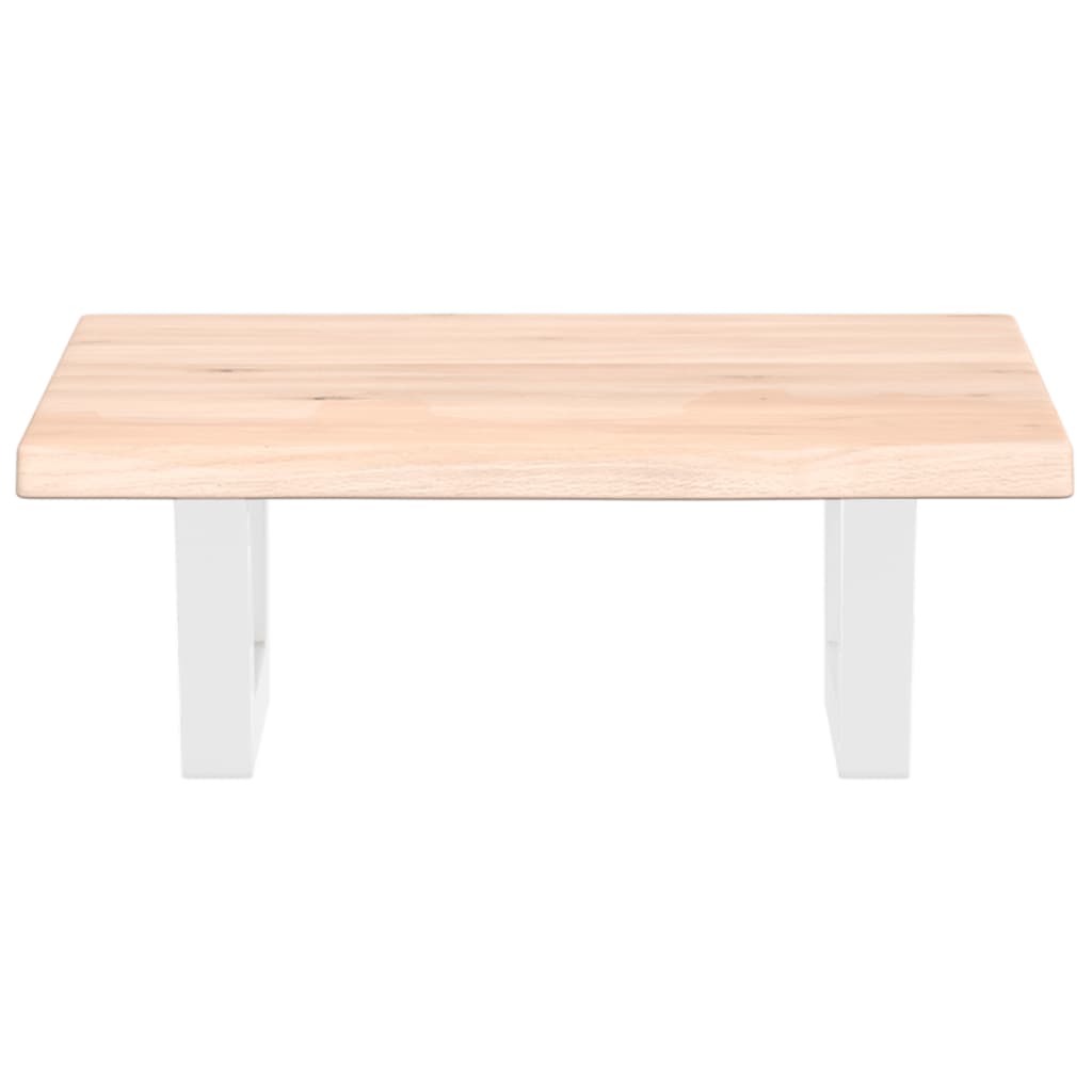 Basin Shelf Wall Mounted Steel and Solid Wood Oak