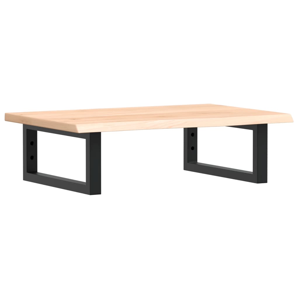 Basin Shelf Wall Mounted Steel and Solid Wood Oak