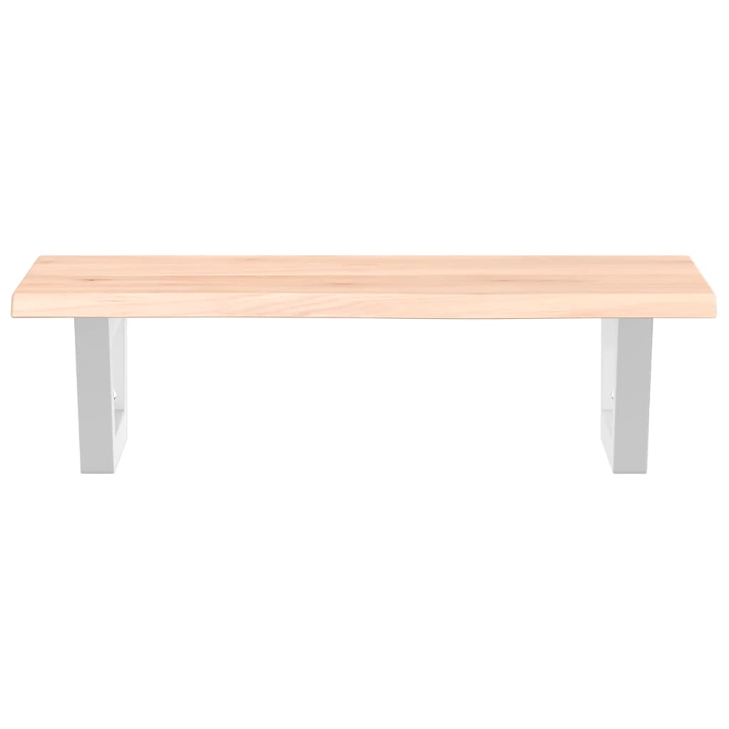 Basin Shelf Wall Mounted Steel and Solid Wood Oak
