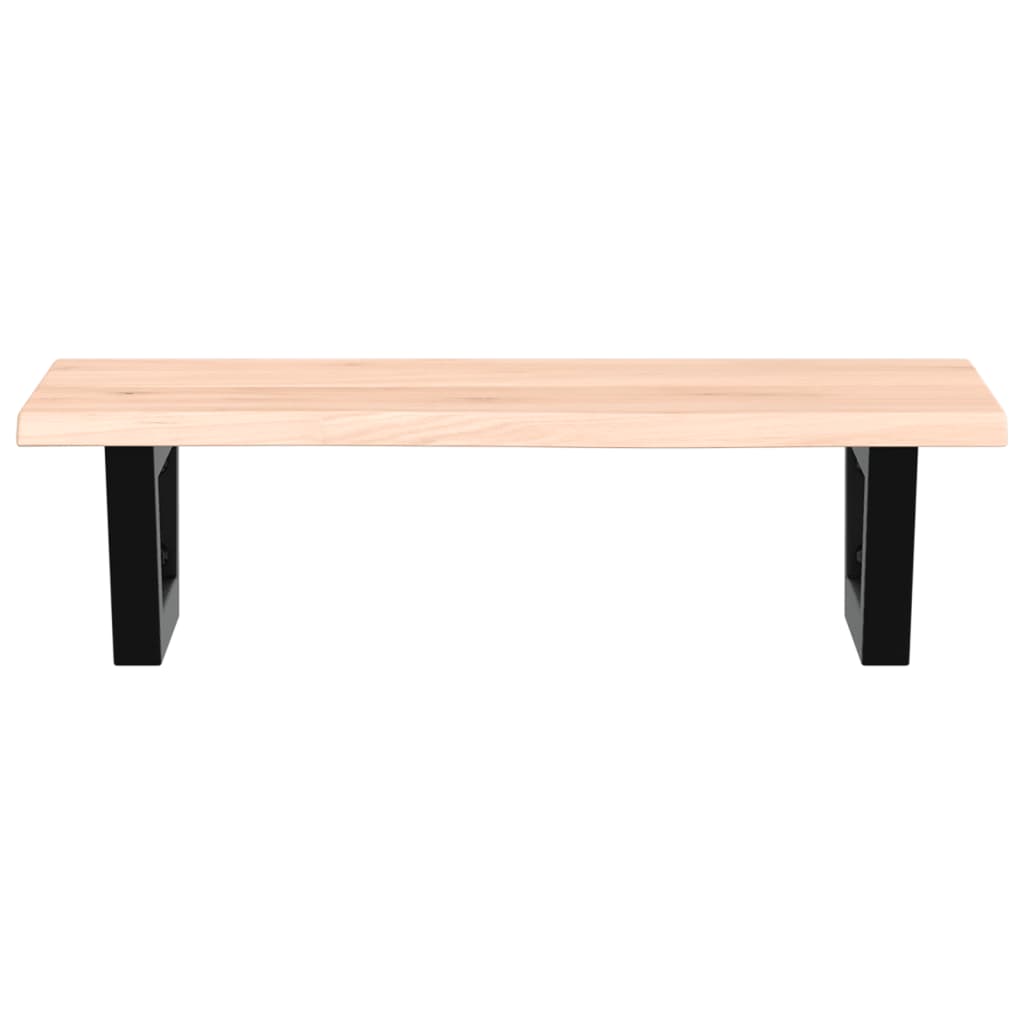 Basin Shelf Wall Mounted Steel and Solid Wood Oak