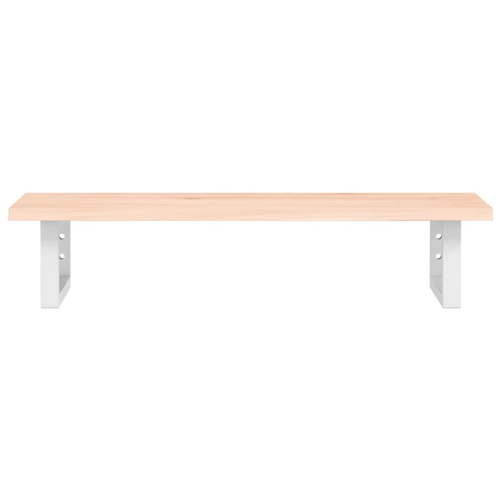 Basin Shelf Wall Mounted Steel and Solid Wood Oak