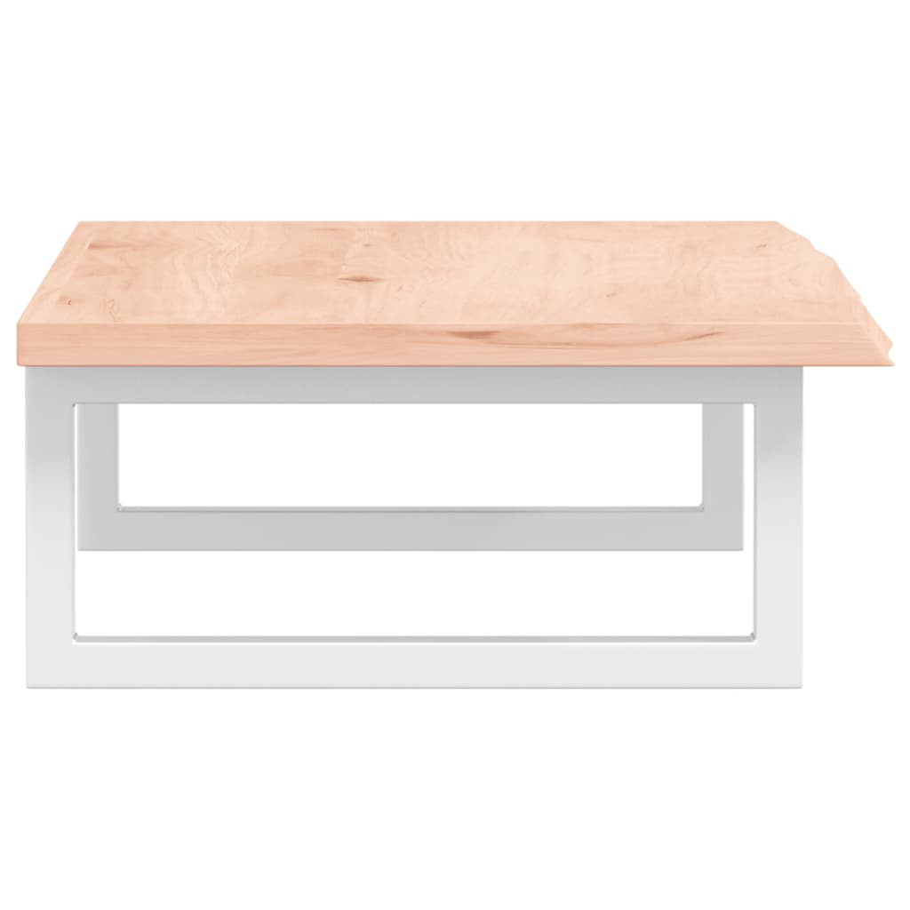 Basin Shelf Wall Mounted Steel and Solid Wood Oak