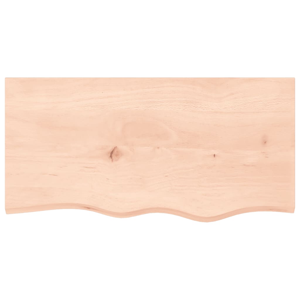 Basin Shelf Wall Mounted Steel and Solid Wood Oak